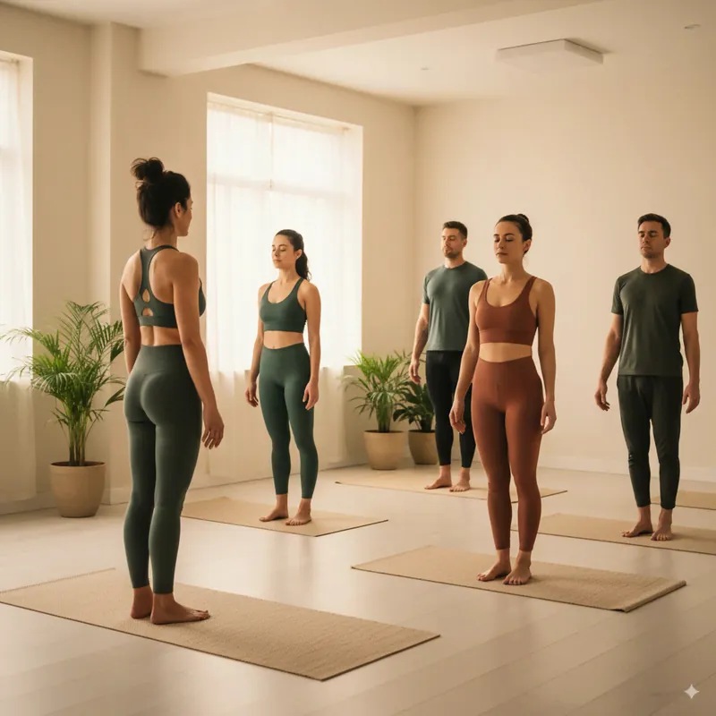 Maestra de yoga de 71 años convierte su entrada en estudio de yoga